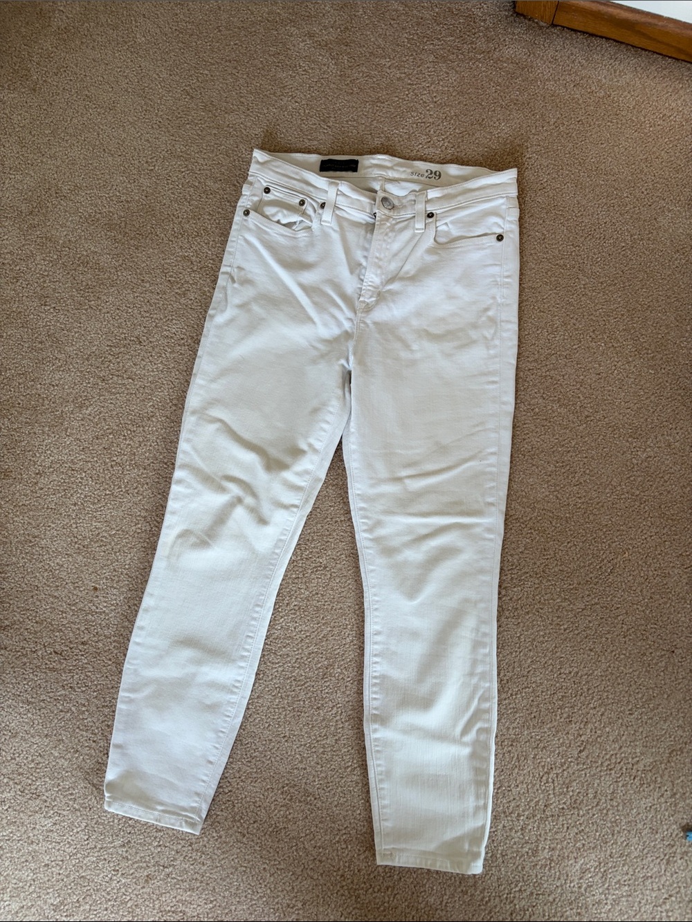 J. Crew White Skinny Jeans — Slim Stretch Fit